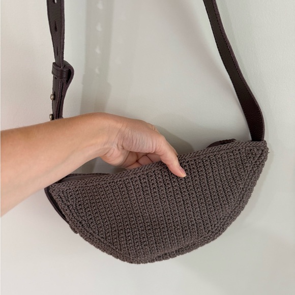 The Sak Tess Sling Crochet Bag - Mushroom - Chocolate/Taupe Brown - Picture 4 of 14
